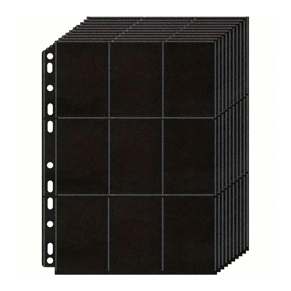 Trading Card Binder - 10팩 블랙 9포켓 A4 트레이딩 카드