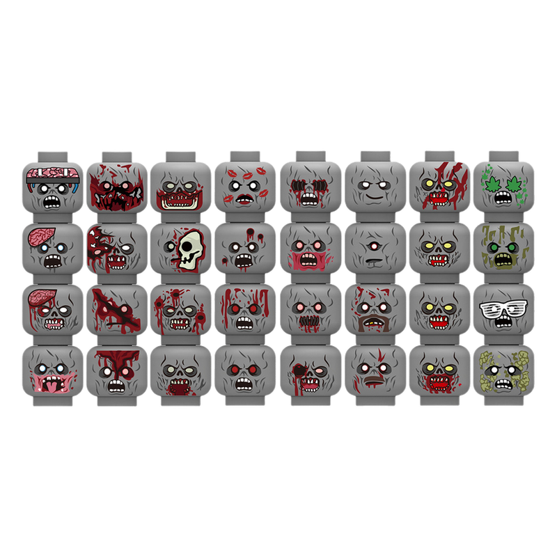 부상당한 감정 표현 얼굴 머리 블록, 군인 피규어, 좀 - Lego Minifigure Holder 리뷰 및 가격